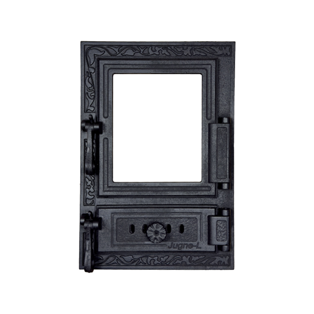 Z-12K Čuguna kamīna / plīts / krāsns durvis, durtiņas ar stiklu 480x325mm